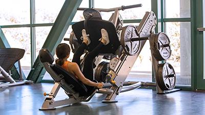 women working out in the Health and Human Performance Center.